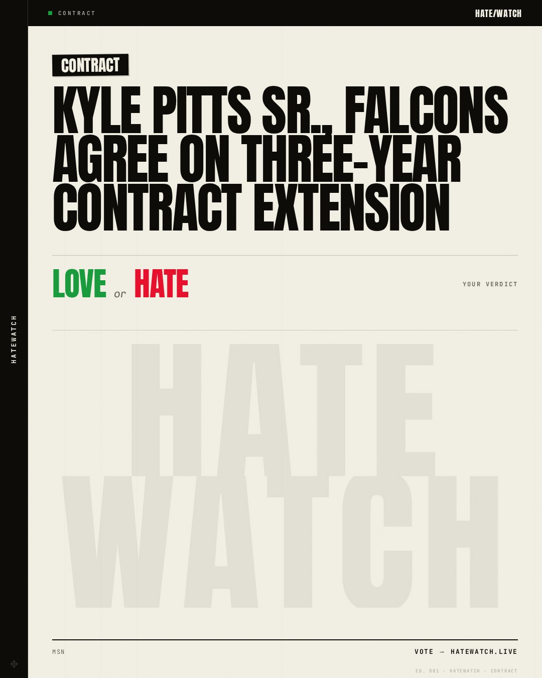 Kyle Pitts Sr., Falcons agree on three-year contract extension