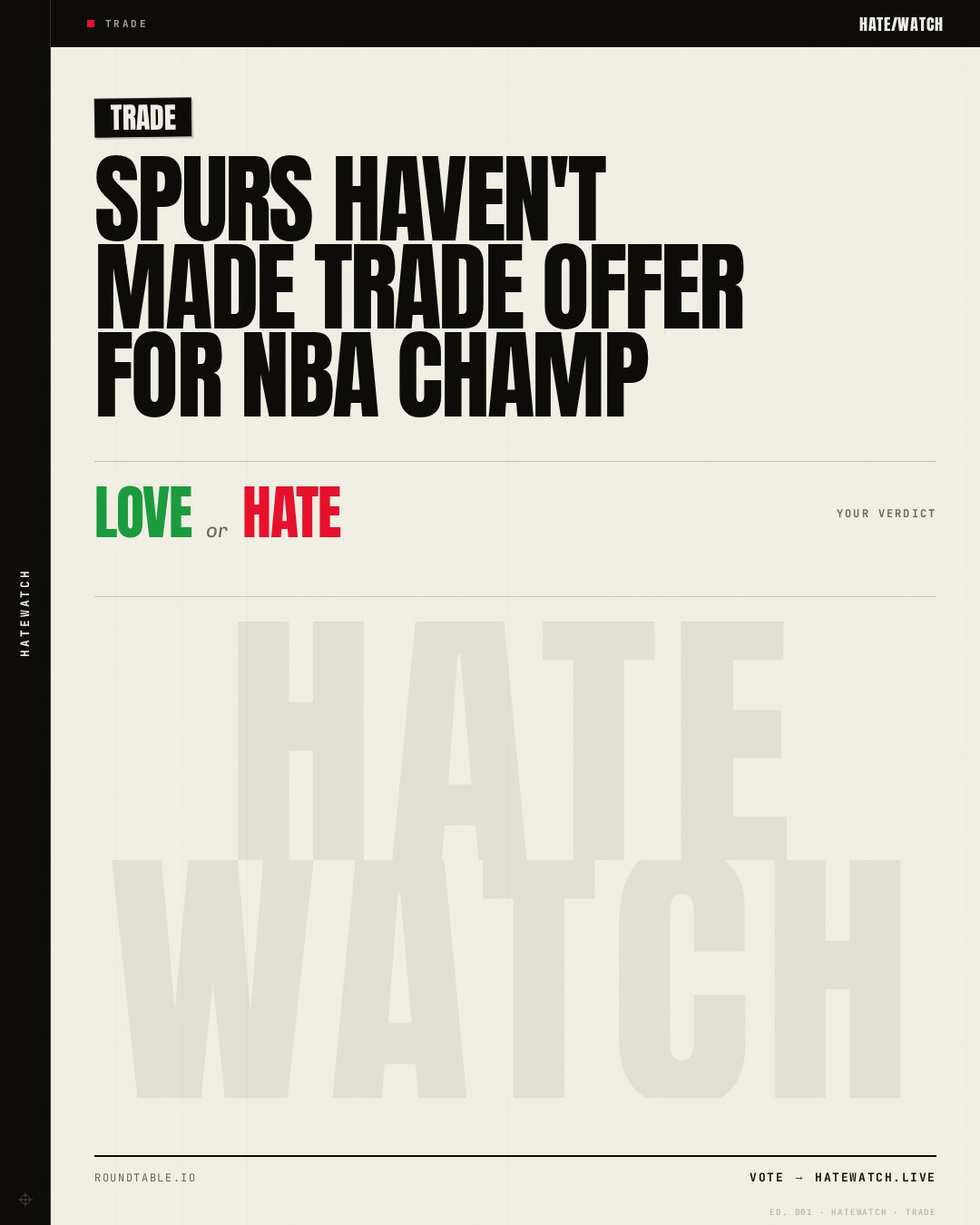 Spurs Haven't Made Trade Offer for NBA Champ