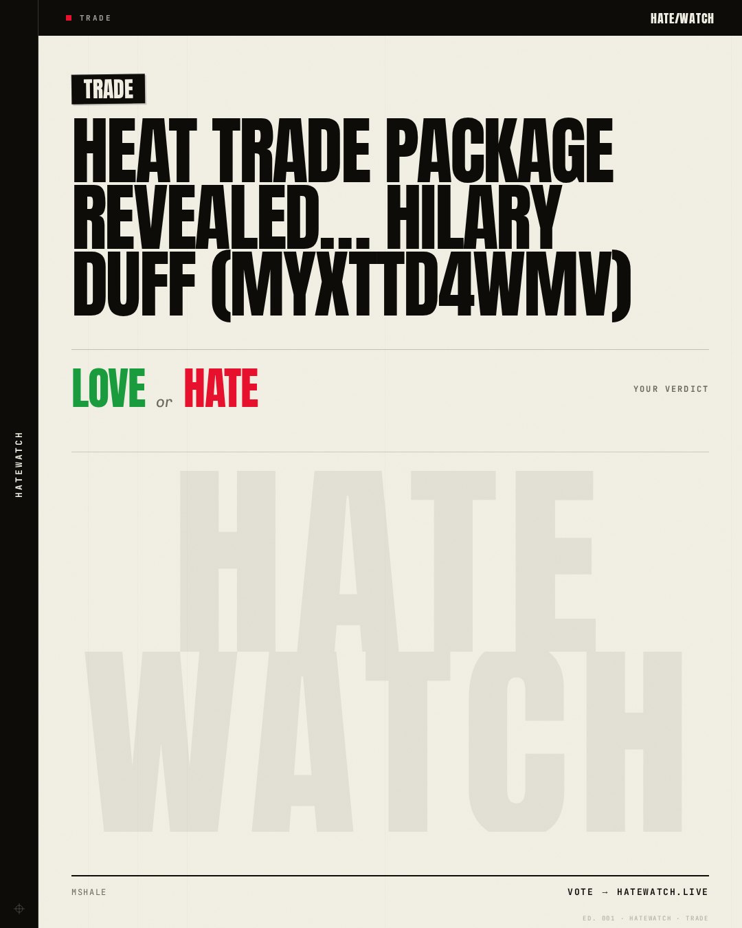 Heat Trade Package REVEALED… Hilary Duff (MyxTtD4wMv)