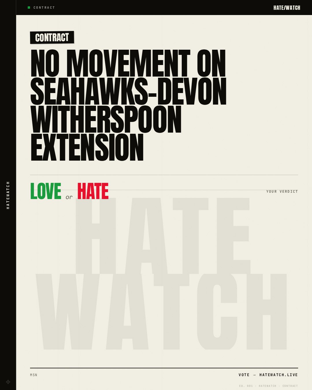 No movement on Seahawks-Devon Witherspoon extension