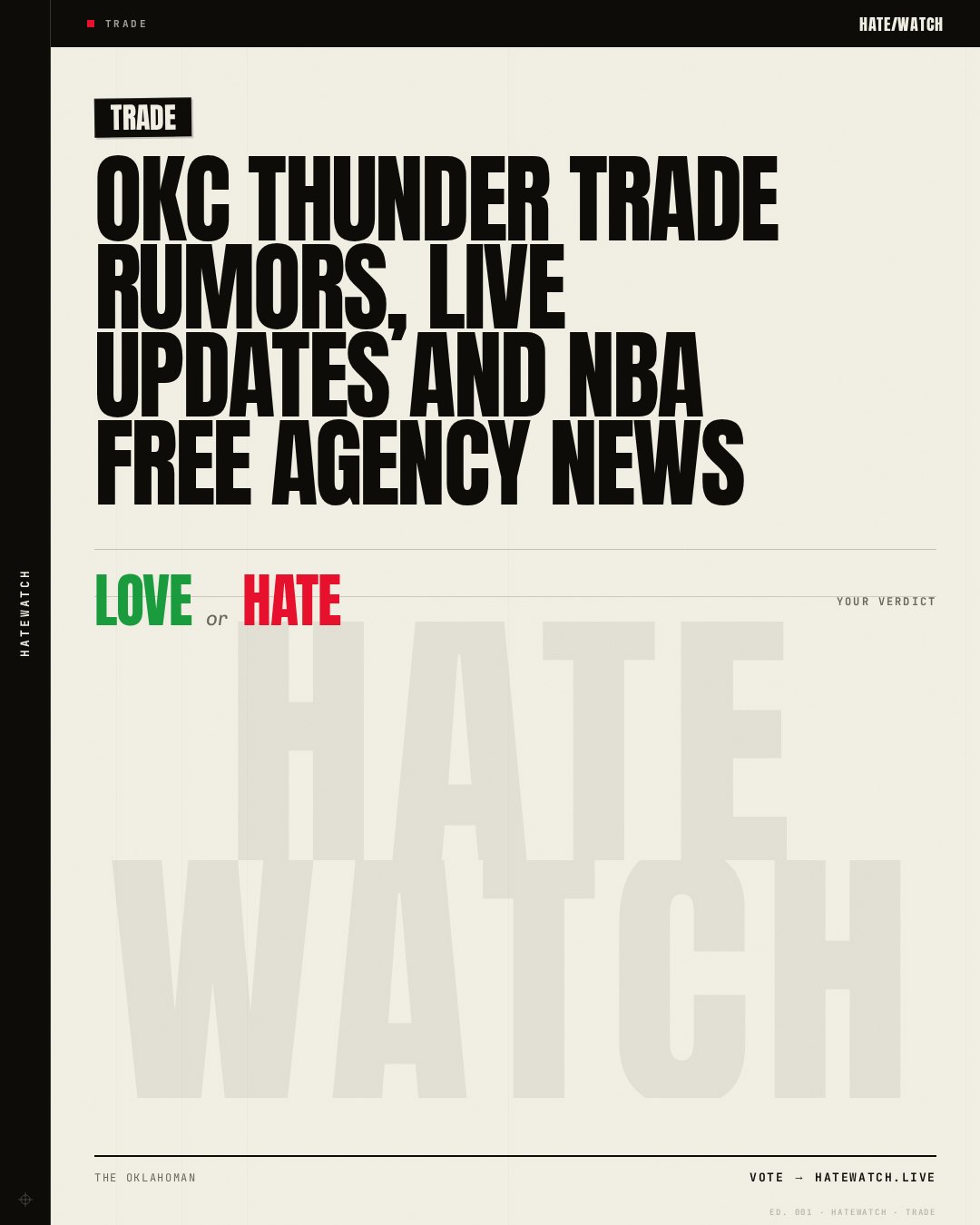 OKC Thunder trade rumors, live updates and NBA free agency news