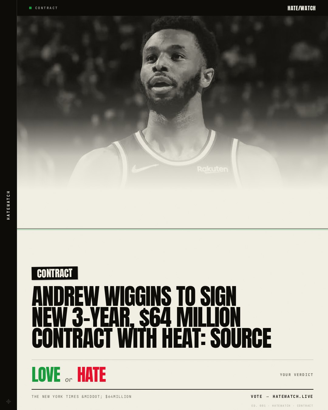 Andrew Wiggins to sign new 3-year, $64 million contract with Heat: Source