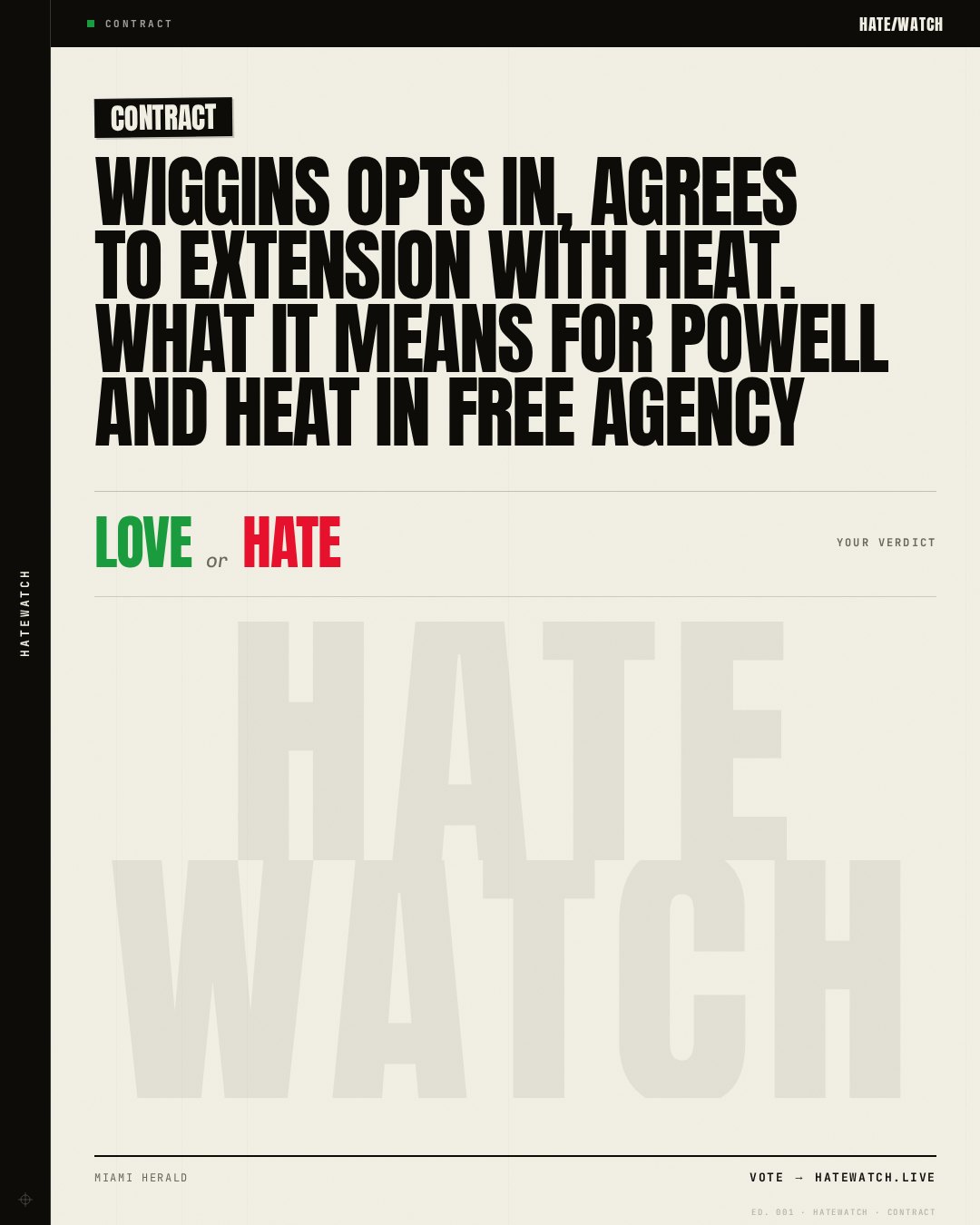 Wiggins opts in, agrees to extension with Heat. What it means for Powell and Heat in free agency