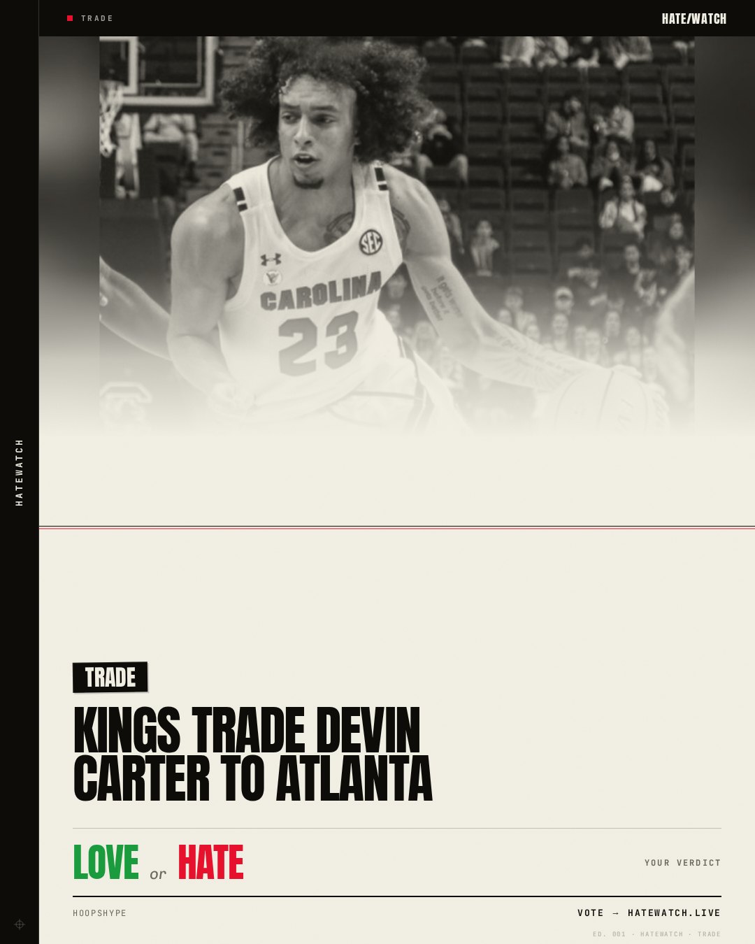 Kings trade Devin Carter to Atlanta