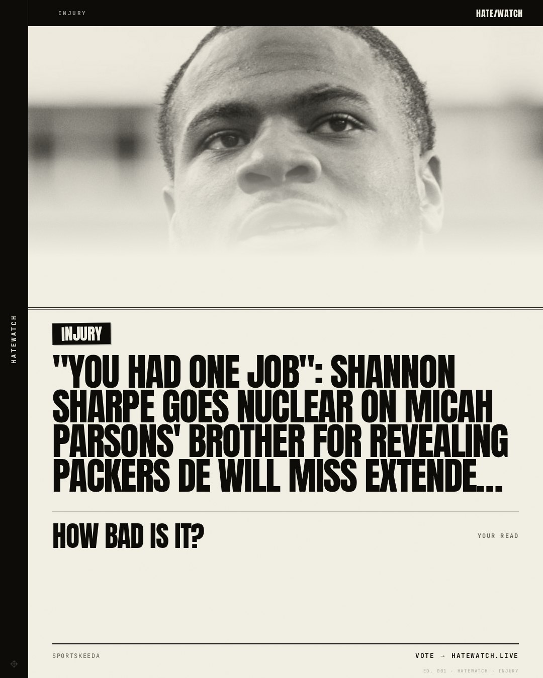 "You had one job": Shannon Sharpe goes nuclear on Micah Parsons' brother for revealing Packers DE will miss extended time amid ACL injury rehab
