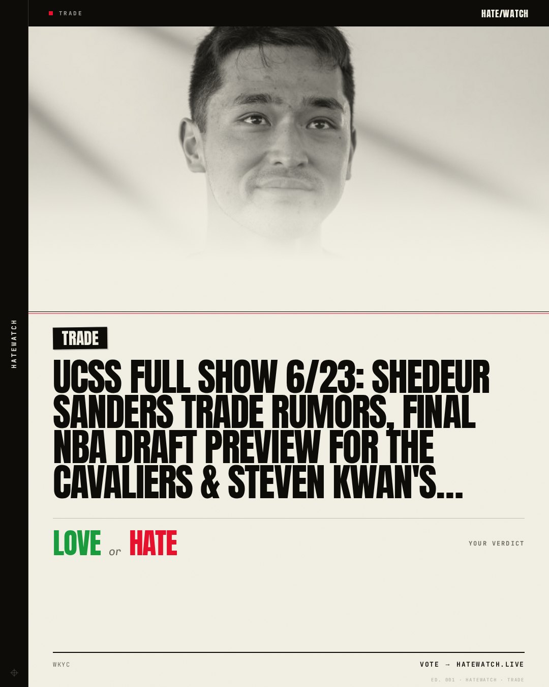 UCSS FULL SHOW 6/23: Shedeur Sanders trade rumors, final NBA Draft preview for the Cavaliers & Steven Kwan's situation