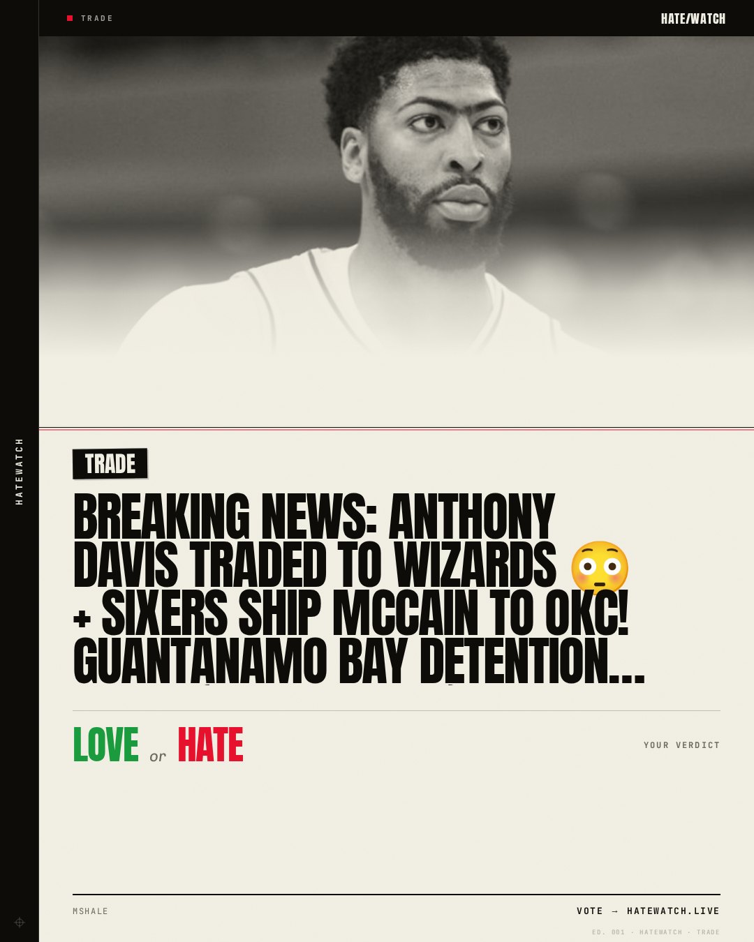 BREAKING NEWS: Anthony Davis TRADED To Wizards 😳 + Sixers Ship McCain To OKC! Guantanamo Bay Detention Camp (GhyLNOCNPx)