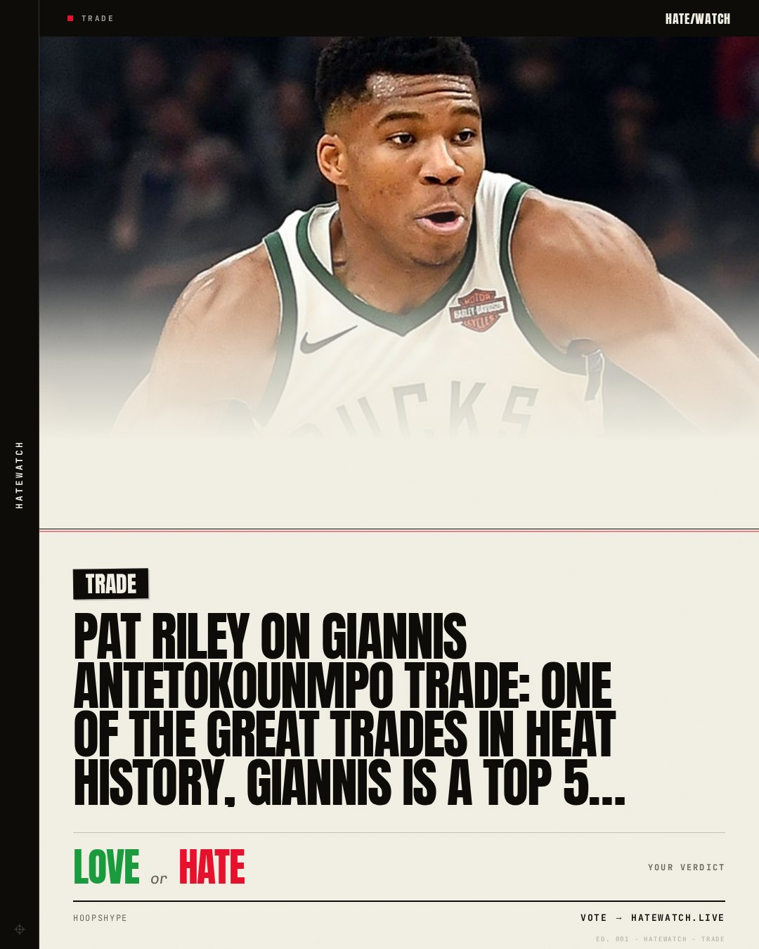 Pat Riley on Giannis Antetokounmpo trade: One of the great trades in Heat history, Giannis is a Top 5 player in the league