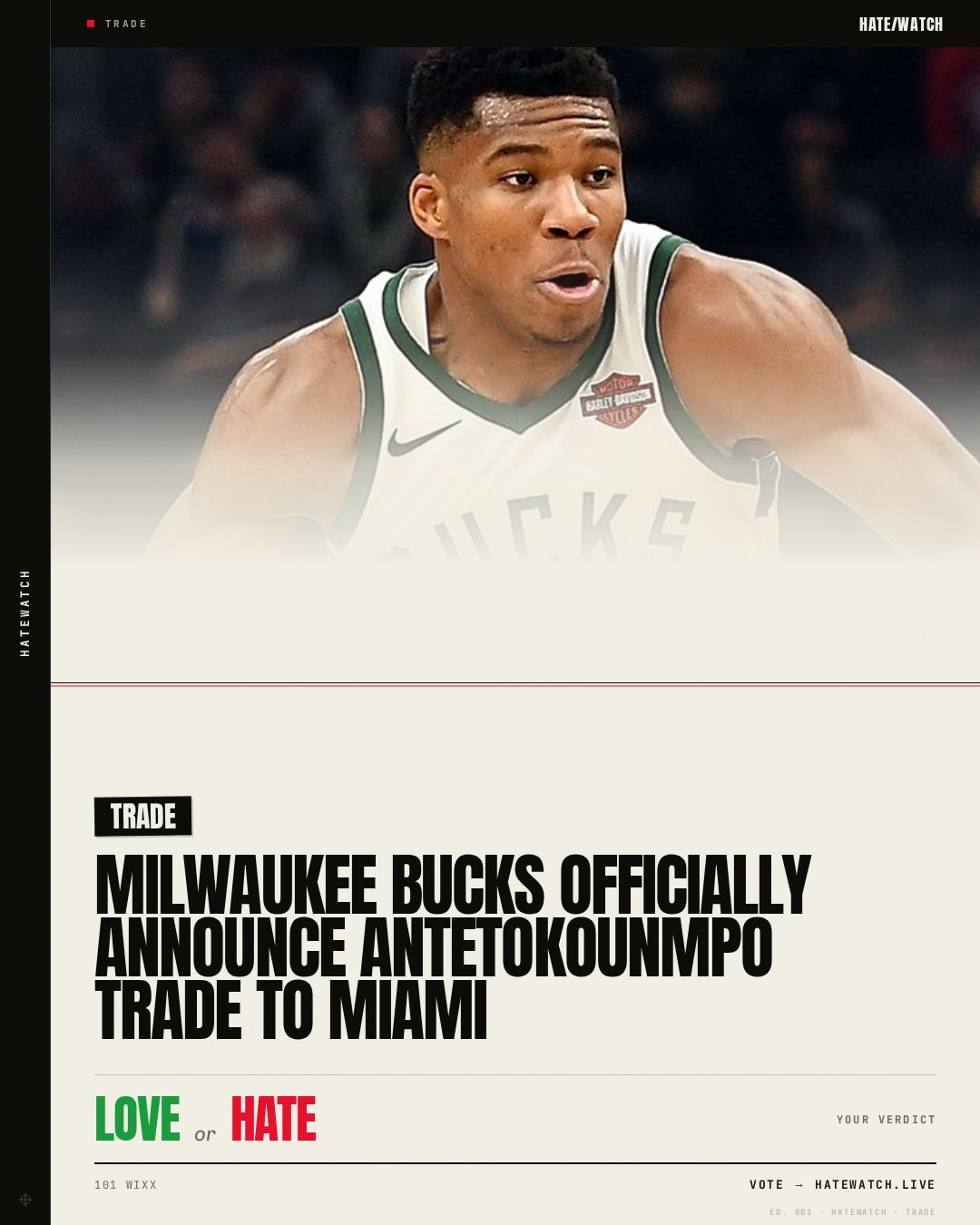 Milwaukee Bucks officially announce Antetokounmpo trade to Miami