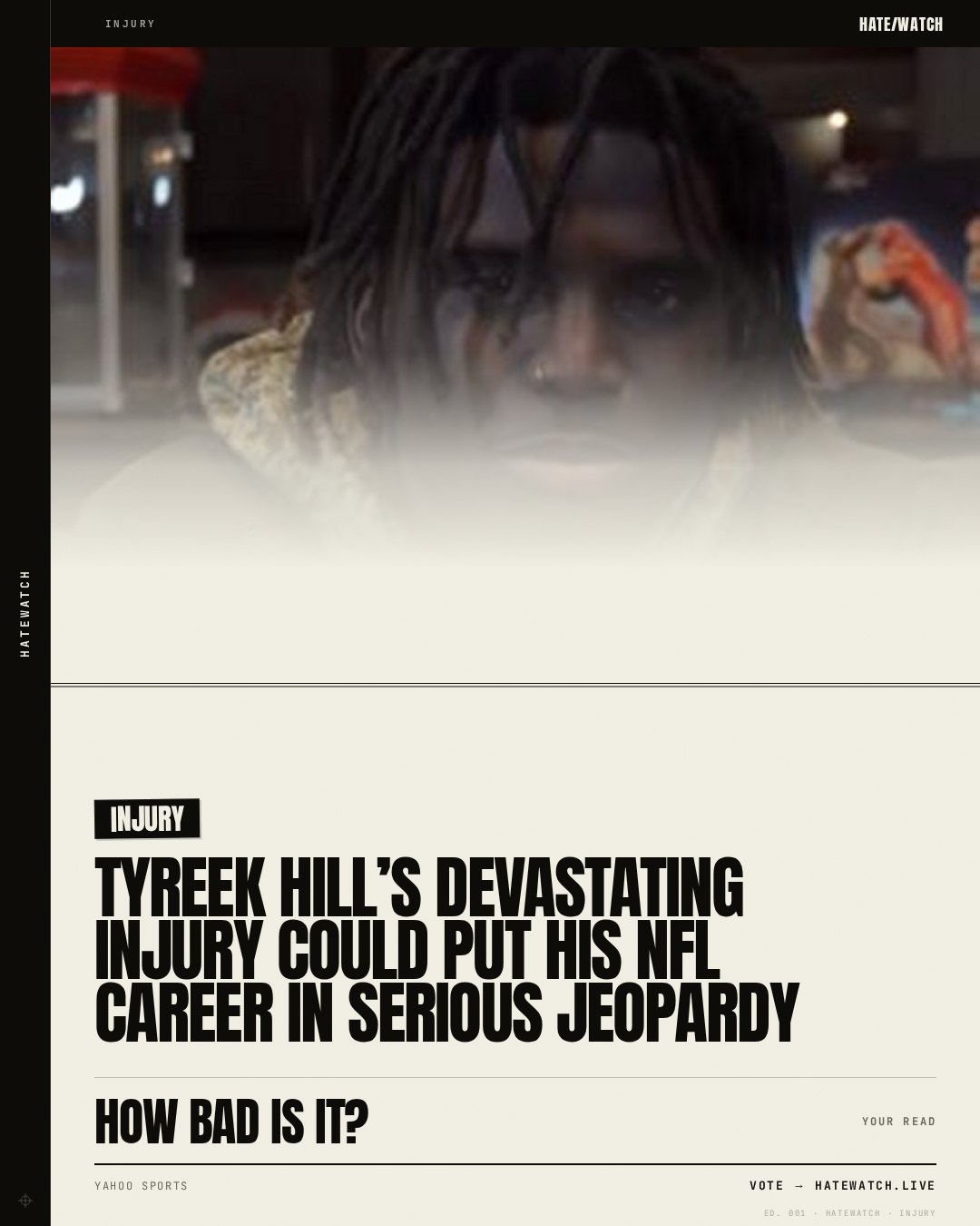 Tyreek Hill’s devastating injury could put his NFL career in serious jeopardy