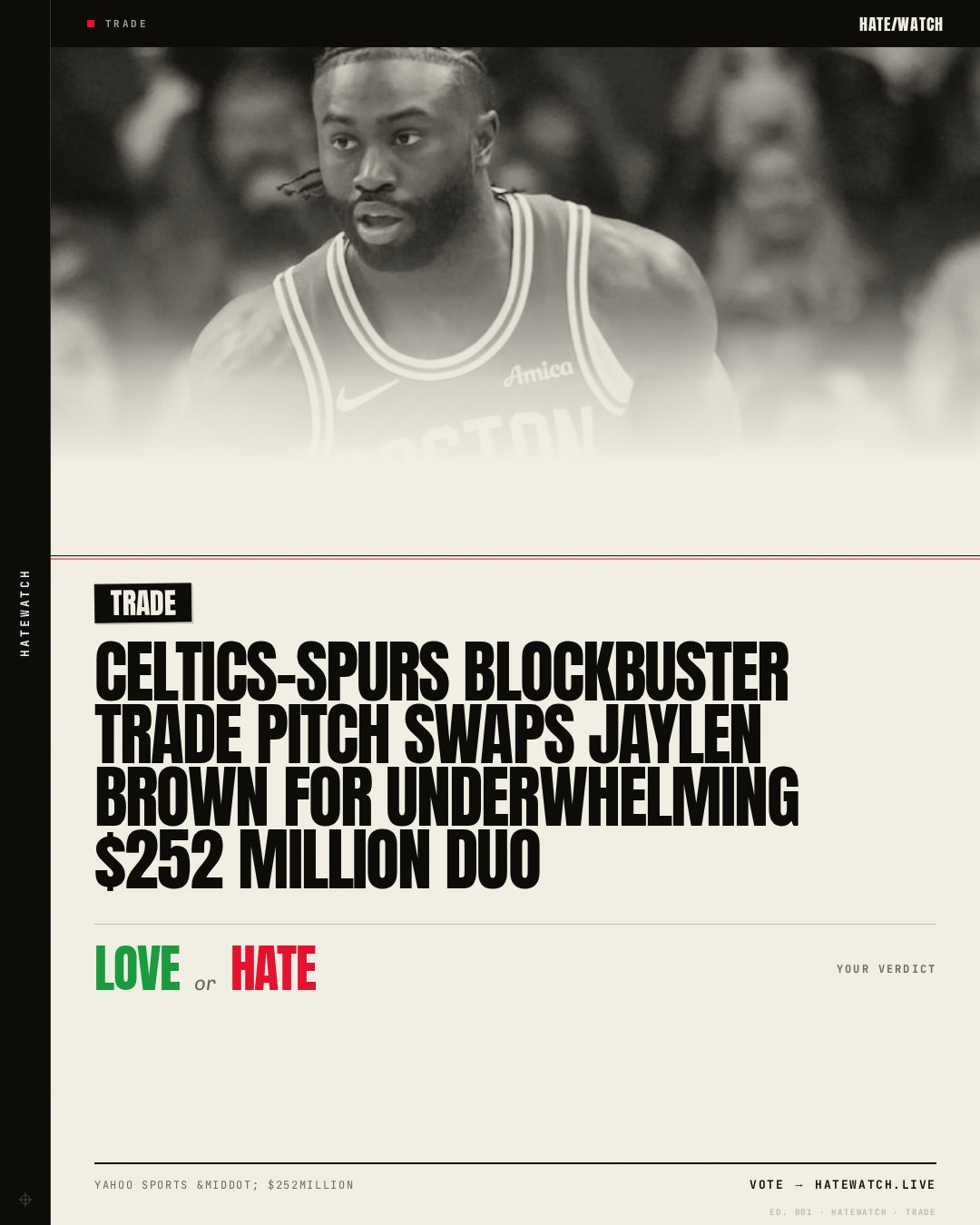Celtics-Spurs blockbuster trade pitch swaps Jaylen Brown for underwhelming $252 million duo