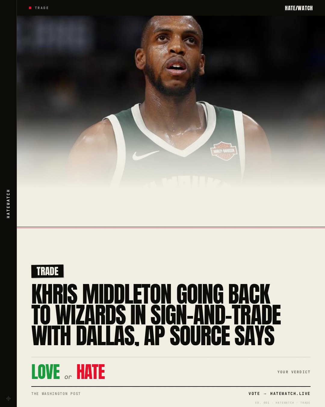 Khris Middleton going back to Wizards in sign-and-trade with Dallas, AP source says