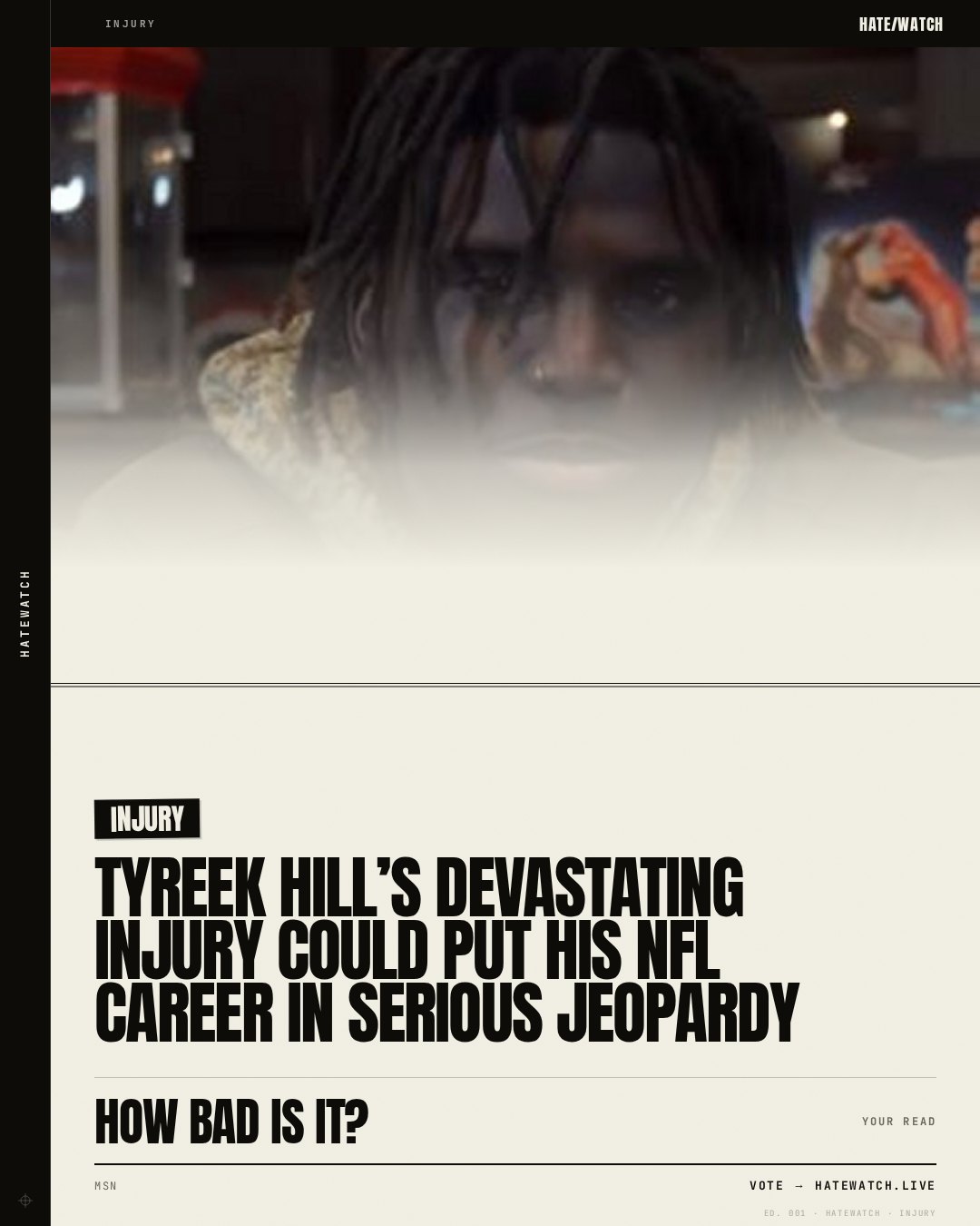 Tyreek Hill’s devastating injury could put his NFL career in serious jeopardy