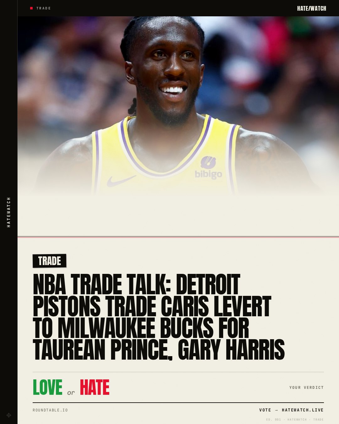 NBA Trade Talk: Detroit Pistons Trade Caris LeVert To Milwaukee Bucks For Taurean Prince, Gary Harris