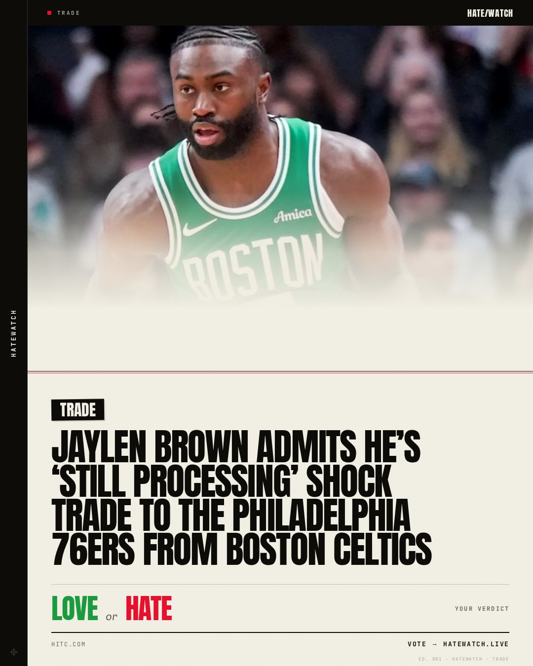 Jaylen Brown Admits He’s ‘Still Processing’ Shock Trade to the Philadelphia 76ers From Boston Celtics