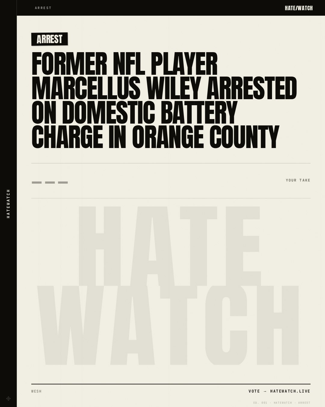 Former NFL player Marcellus Wiley arrested on domestic battery charge in Orange County