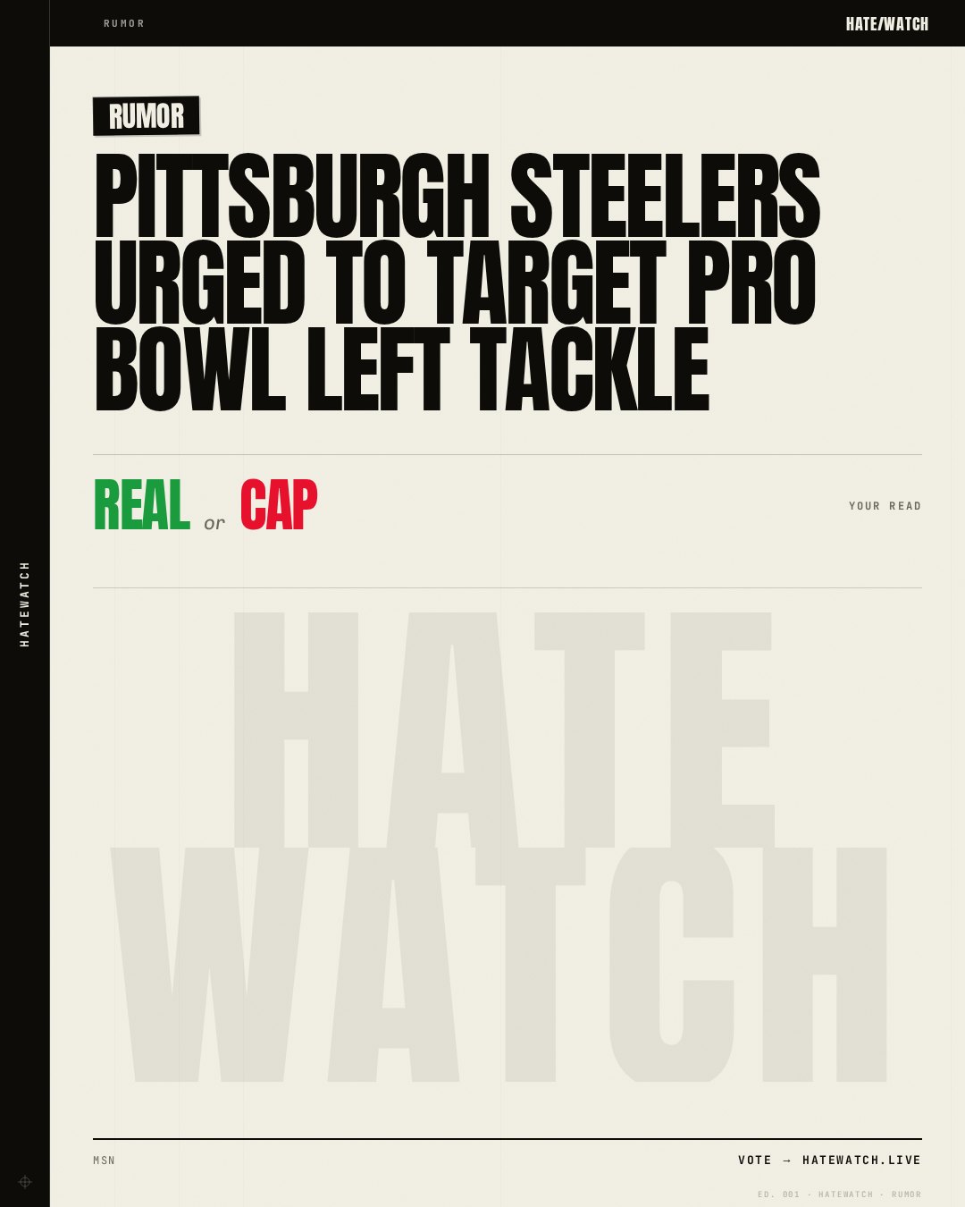 Pittsburgh Steelers urged to target Pro Bowl left tackle