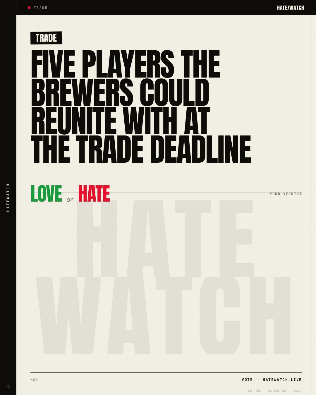 Five players the Brewers could reunite with at the trade deadline