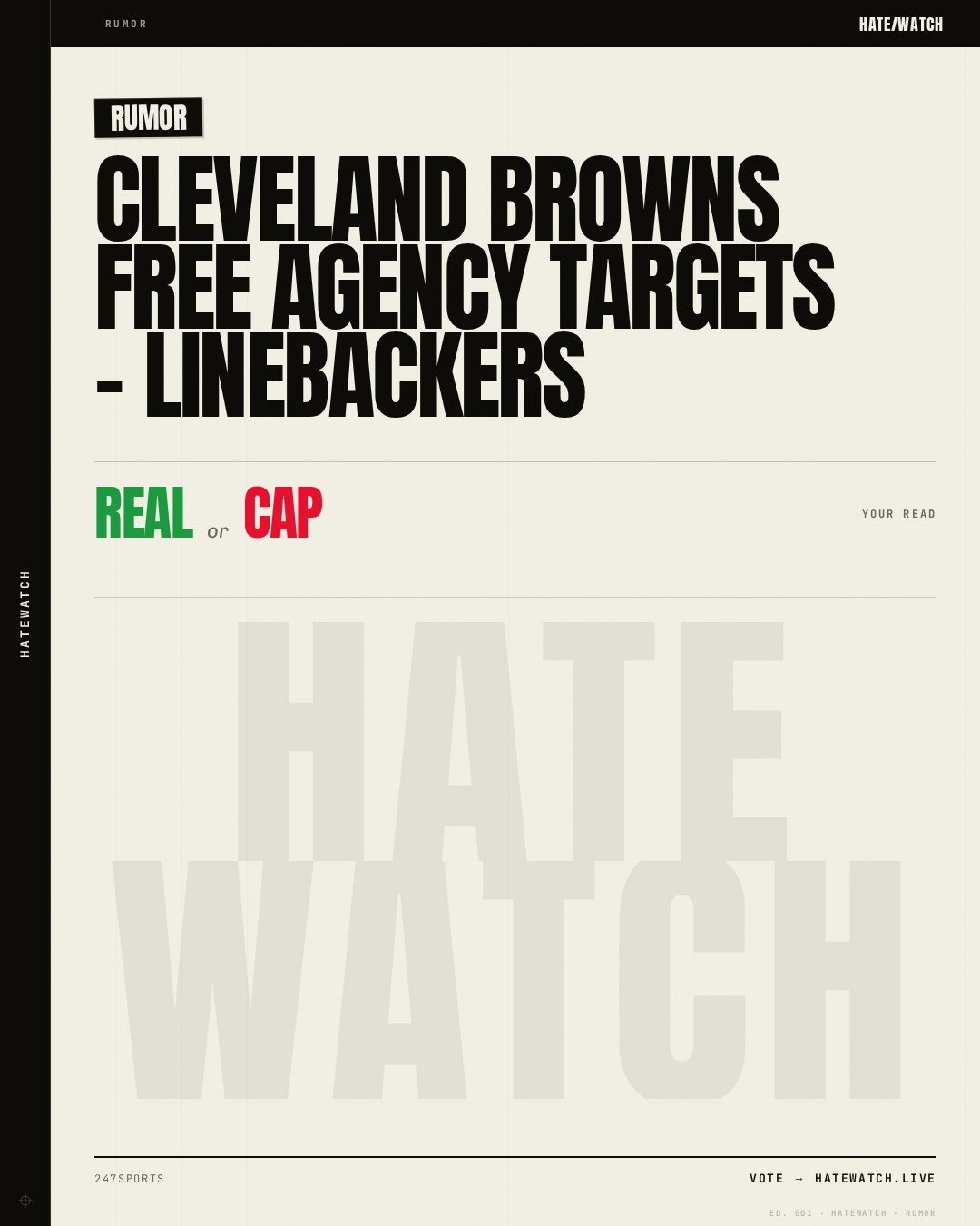 Cleveland Browns Free Agency Targets - Linebackers