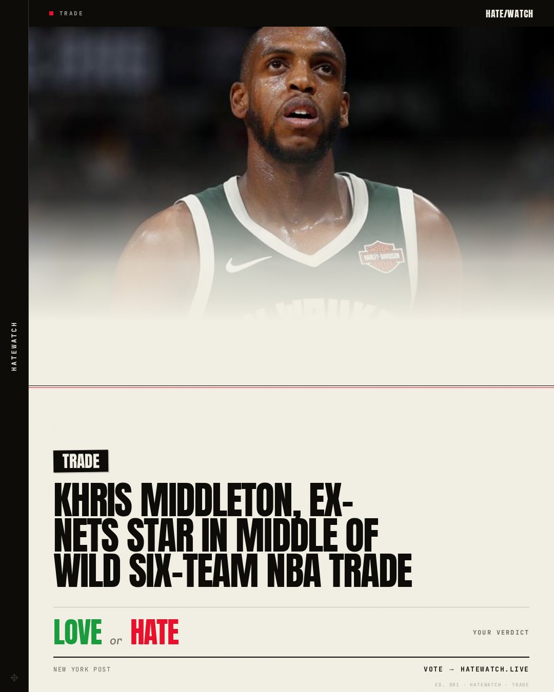 Khris Middleton, ex-Nets star in middle of wild six-team NBA trade