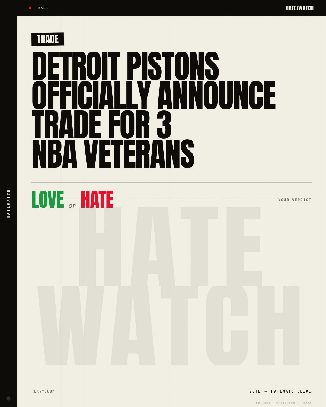 Detroit Pistons Officially Announce Trade For 3 NBA Veterans