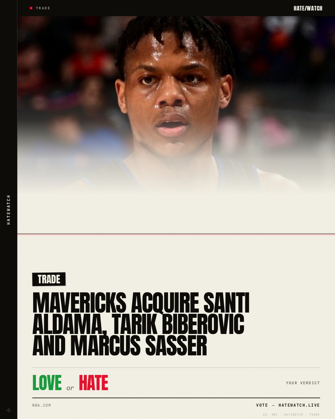 Mavericks Acquire Santi Aldama, Tarik Biberovic and Marcus Sasser
