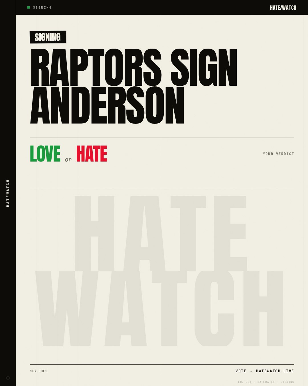 RAPTORS SIGN ANDERSON