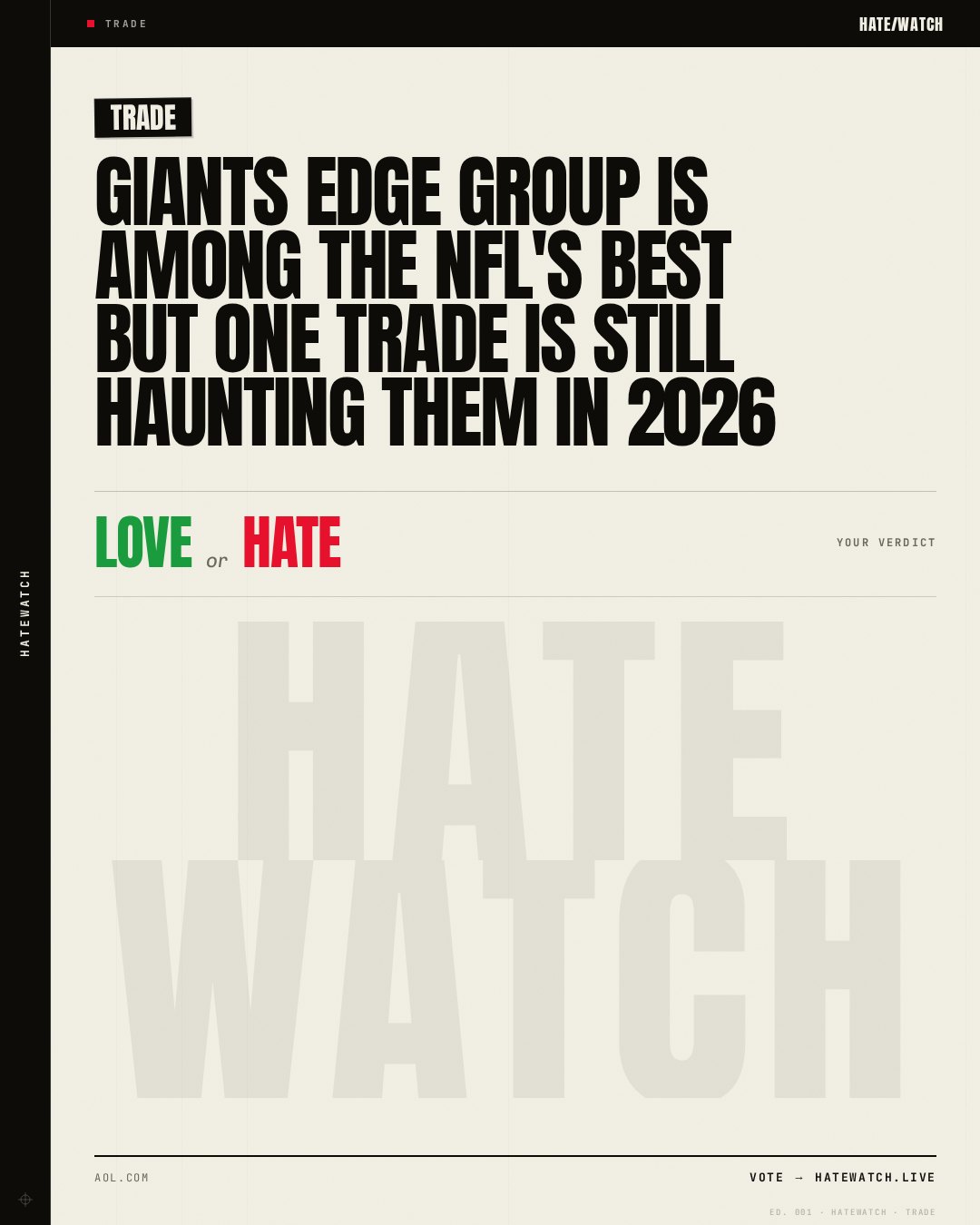 Giants EDGE Group Is Among the NFL's Best but One Trade Is Still Haunting Them in 2026