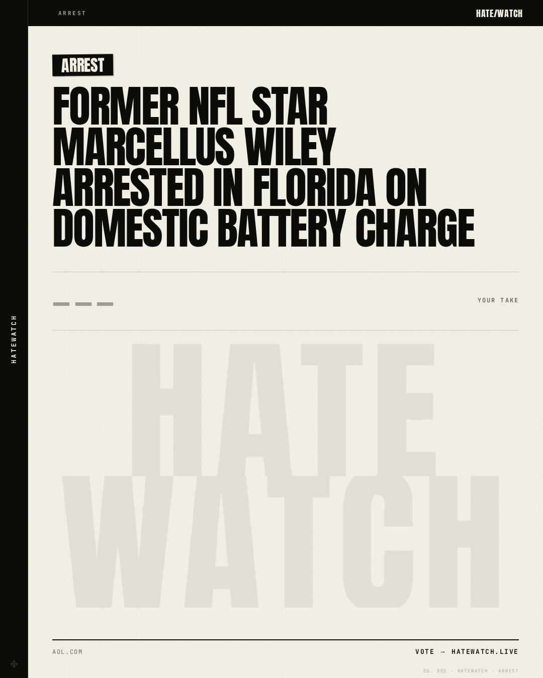 Former NFL Star Marcellus Wiley Arrested in Florida on Domestic Battery Charge