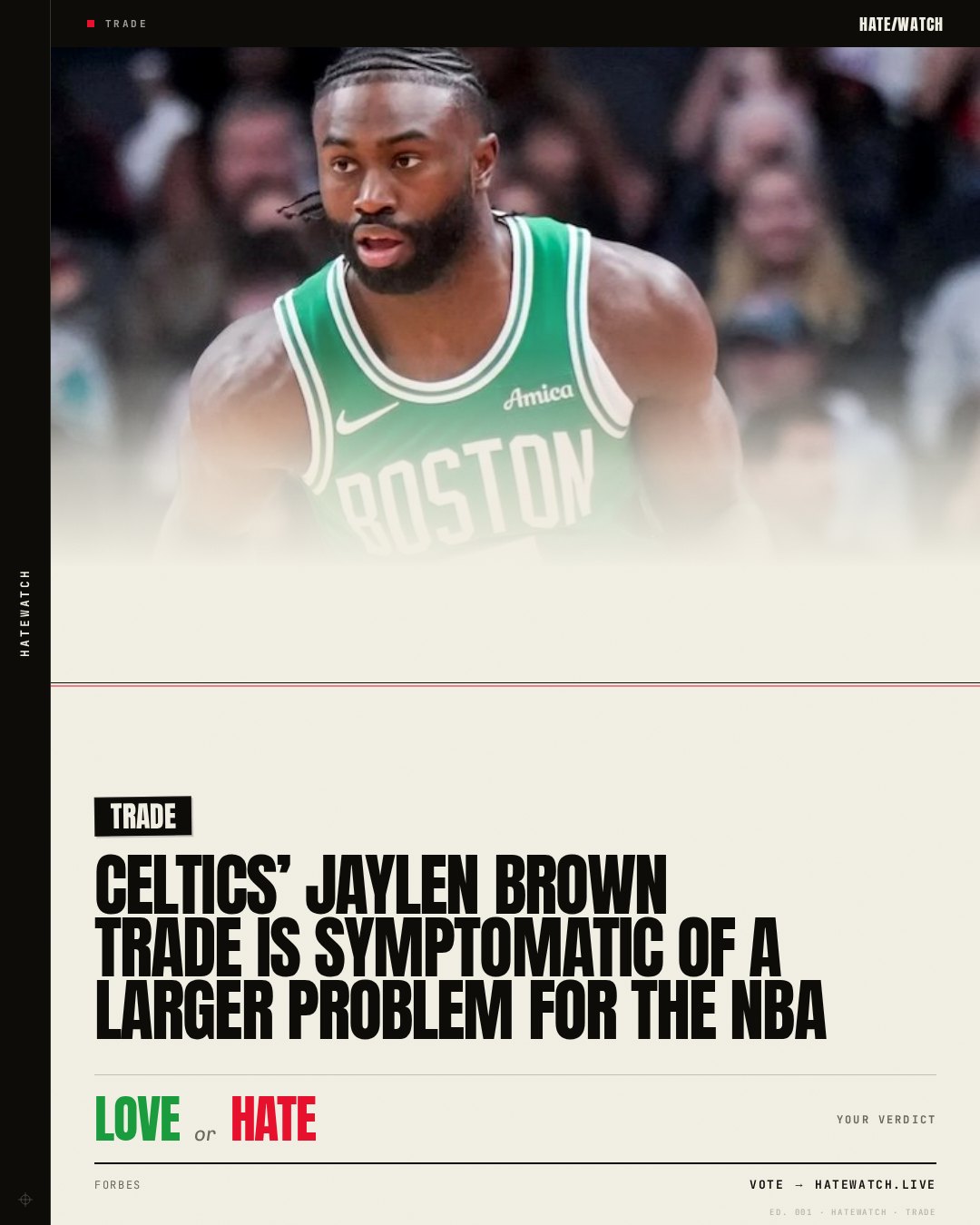 Celtics’ Jaylen Brown Trade Is Symptomatic Of A Larger Problem For The NBA