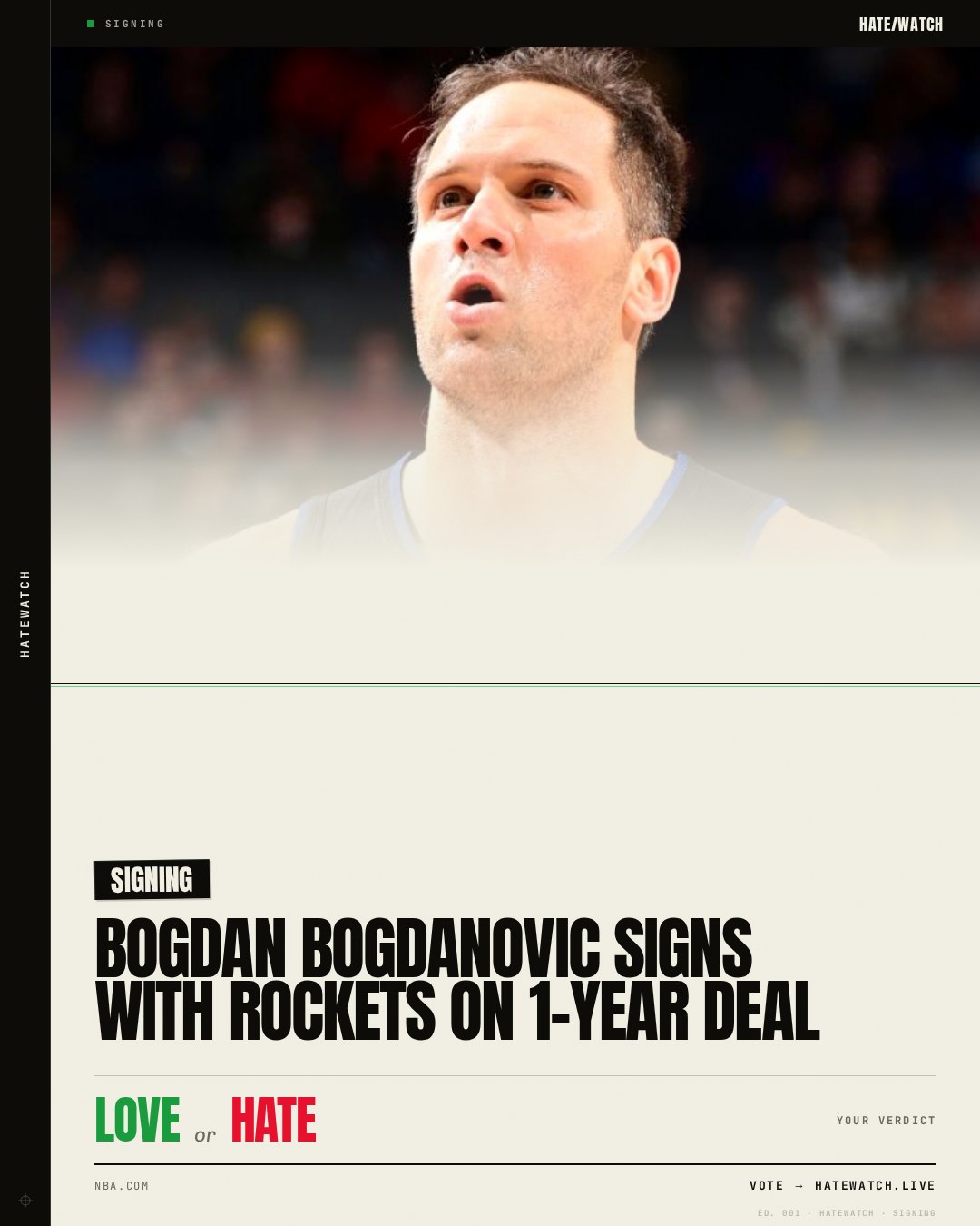 Bogdan Bogdanović signs with Rockets on 1-year deal