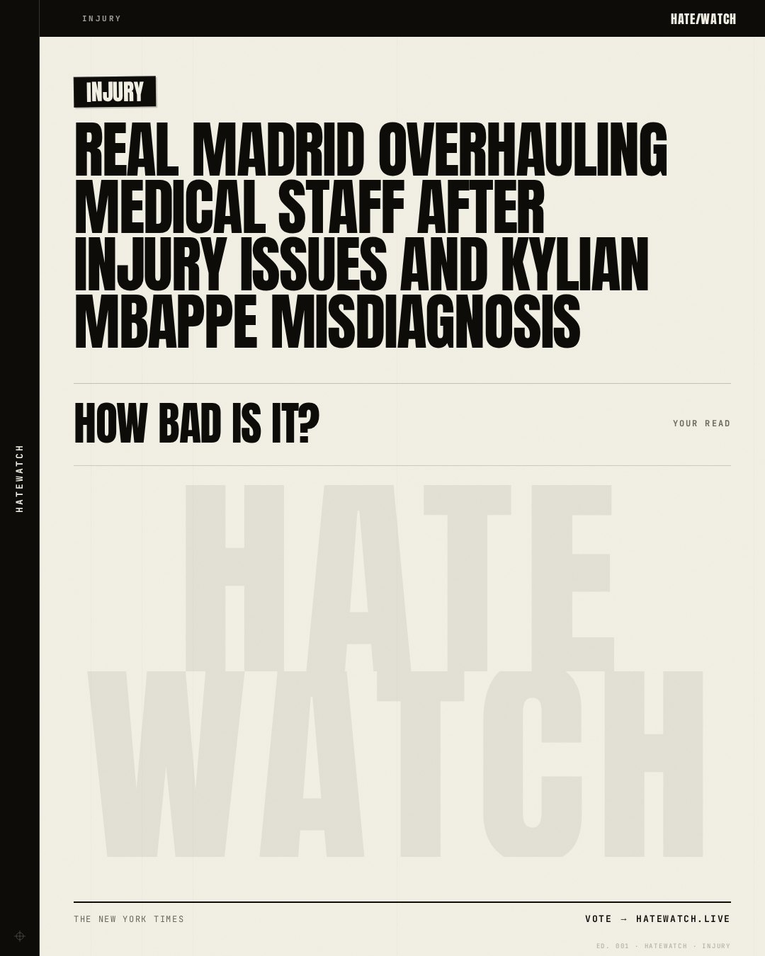 Real Madrid overhauling medical staff after injury issues and Kylian Mbappe misdiagnosis