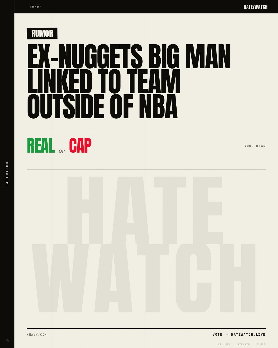 Ex-Nuggets Big Man Linked To Team Outside Of NBA