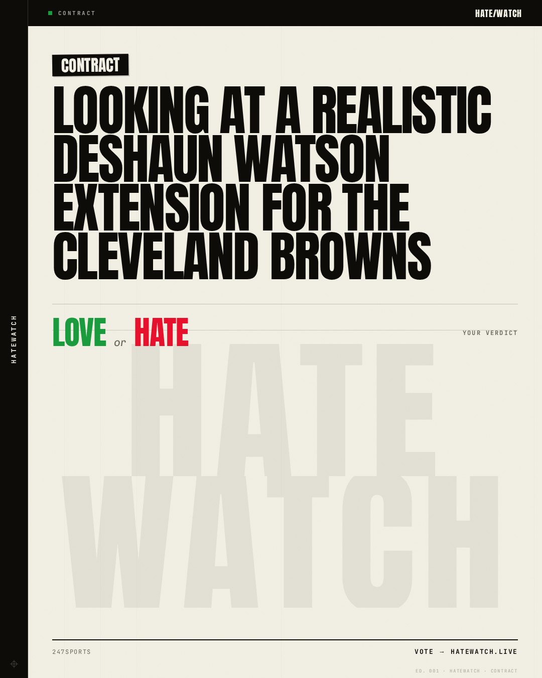 Looking At A Realistic Deshaun Watson Extension For The Cleveland Browns