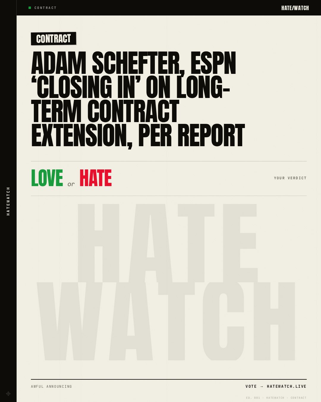 Adam Schefter, ESPN ‘closing in’ on long-term contract extension, per report