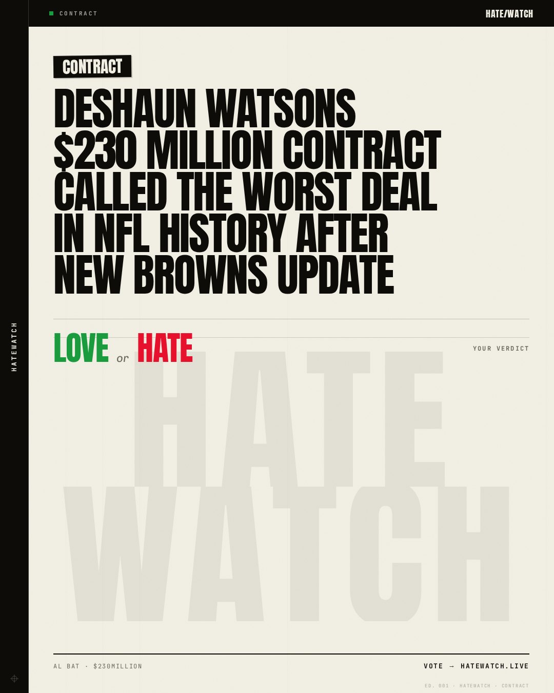 Deshaun Watsons $230 Million Contract Called the Worst Deal in NFL History After New Browns Update