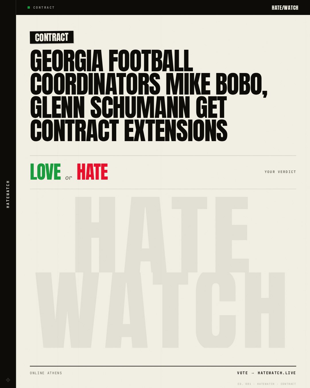 Georgia football coordinators Mike Bobo, Glenn Schumann get contract extensions