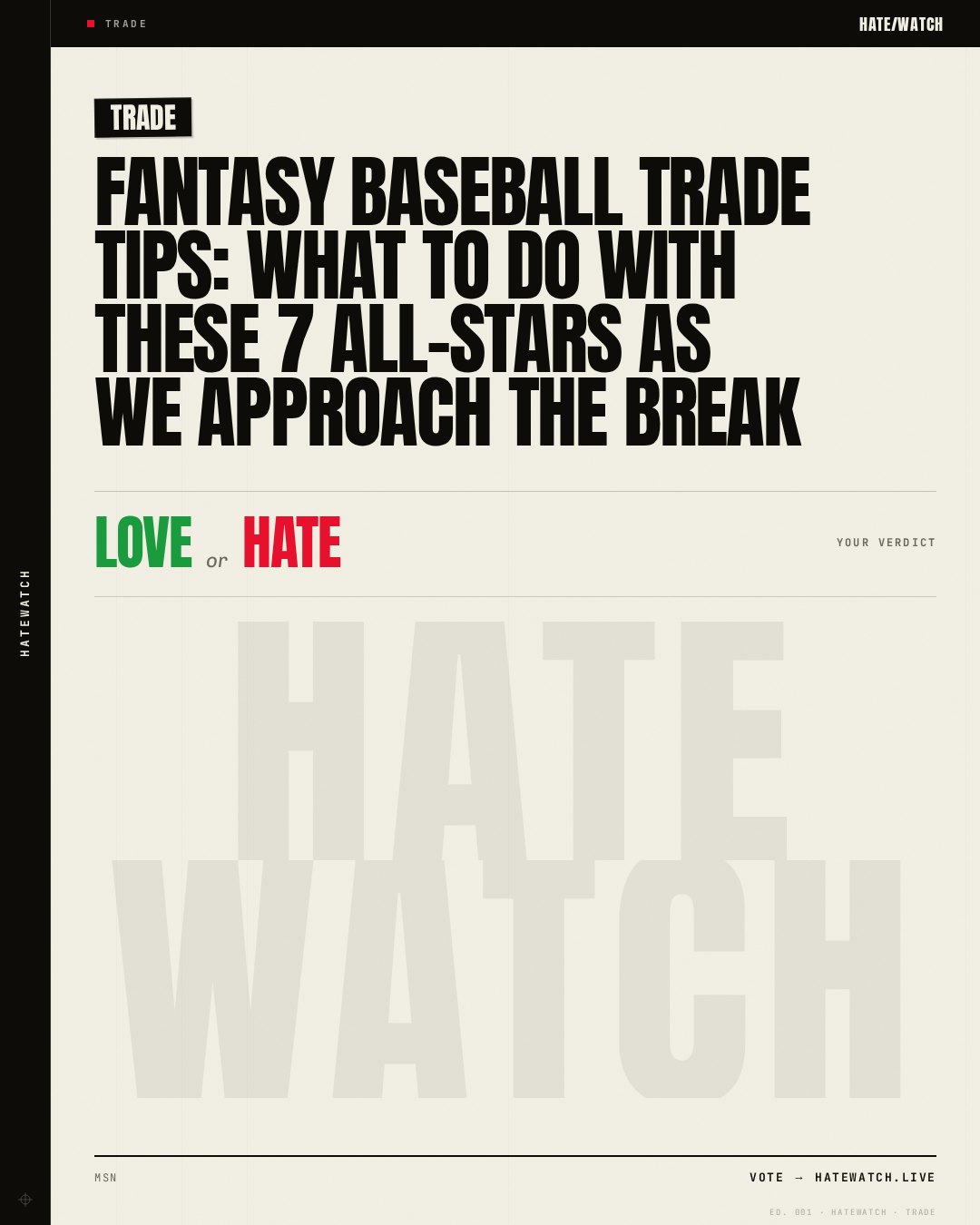 Fantasy baseball trade tips: What to do with these 7 All-Stars as we approach the break