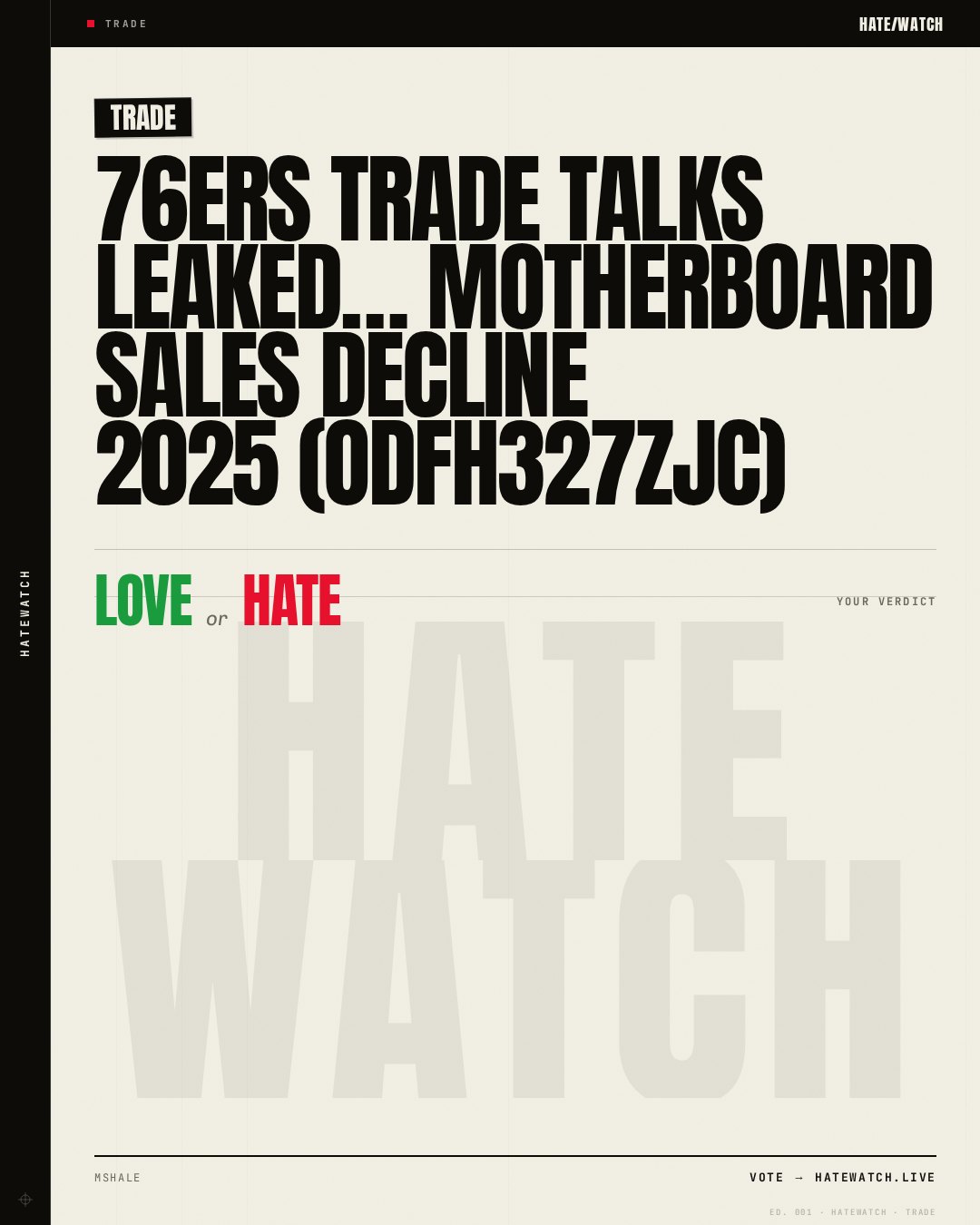 76ers Trade Talks LEAKED… Motherboard Sales Decline 2025 (ODfh327Zjc)