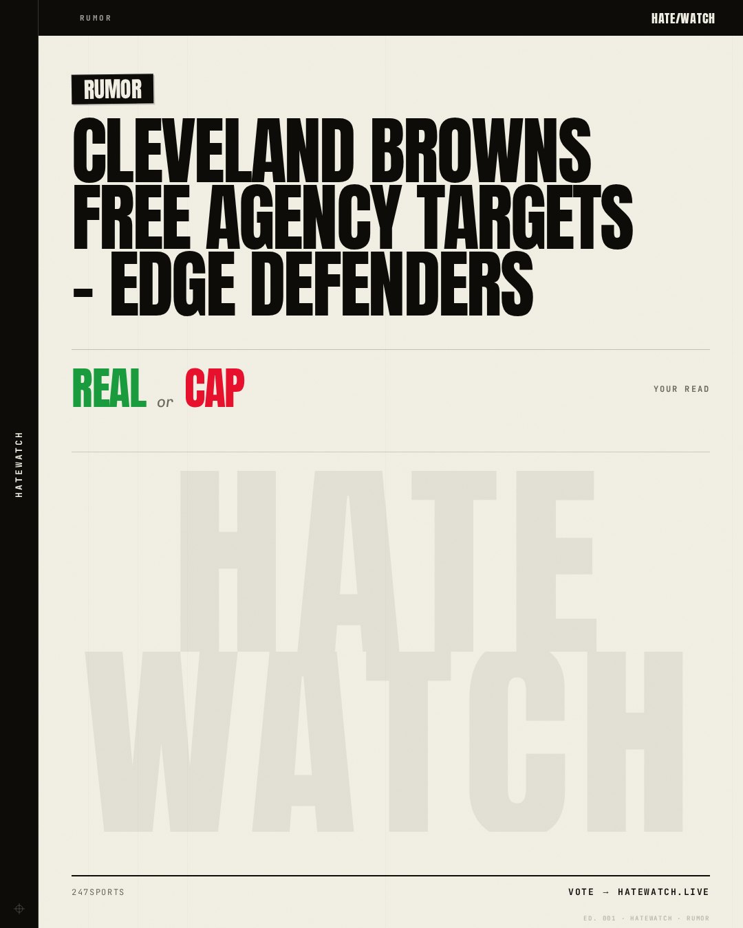 Cleveland Browns Free Agency Targets - Edge Defenders
