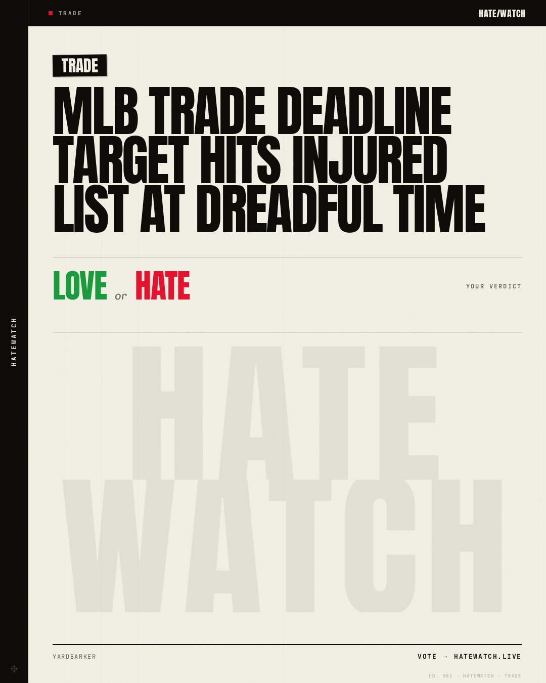 MLB Trade Deadline Target Hits Injured List At Dreadful Time