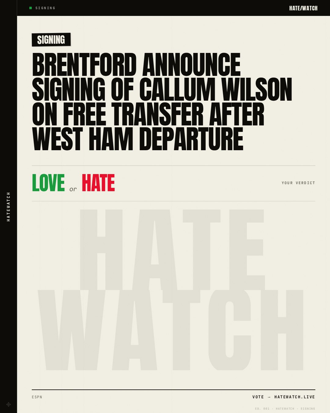 Brentford announce signing of Callum Wilson on free transfer after West Ham departure
