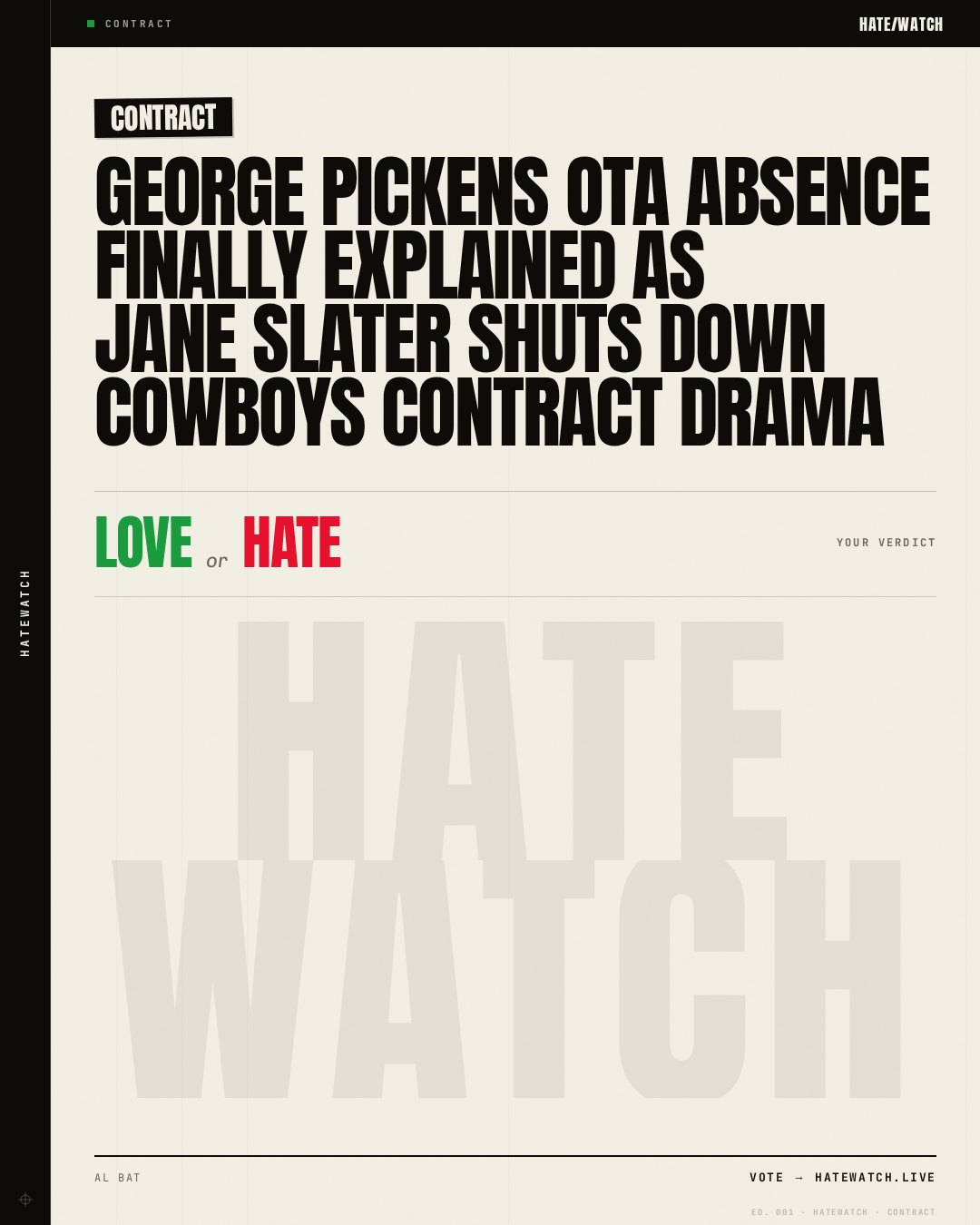 George Pickens OTA Absence Finally Explained as Jane Slater Shuts Down Cowboys Contract Drama
