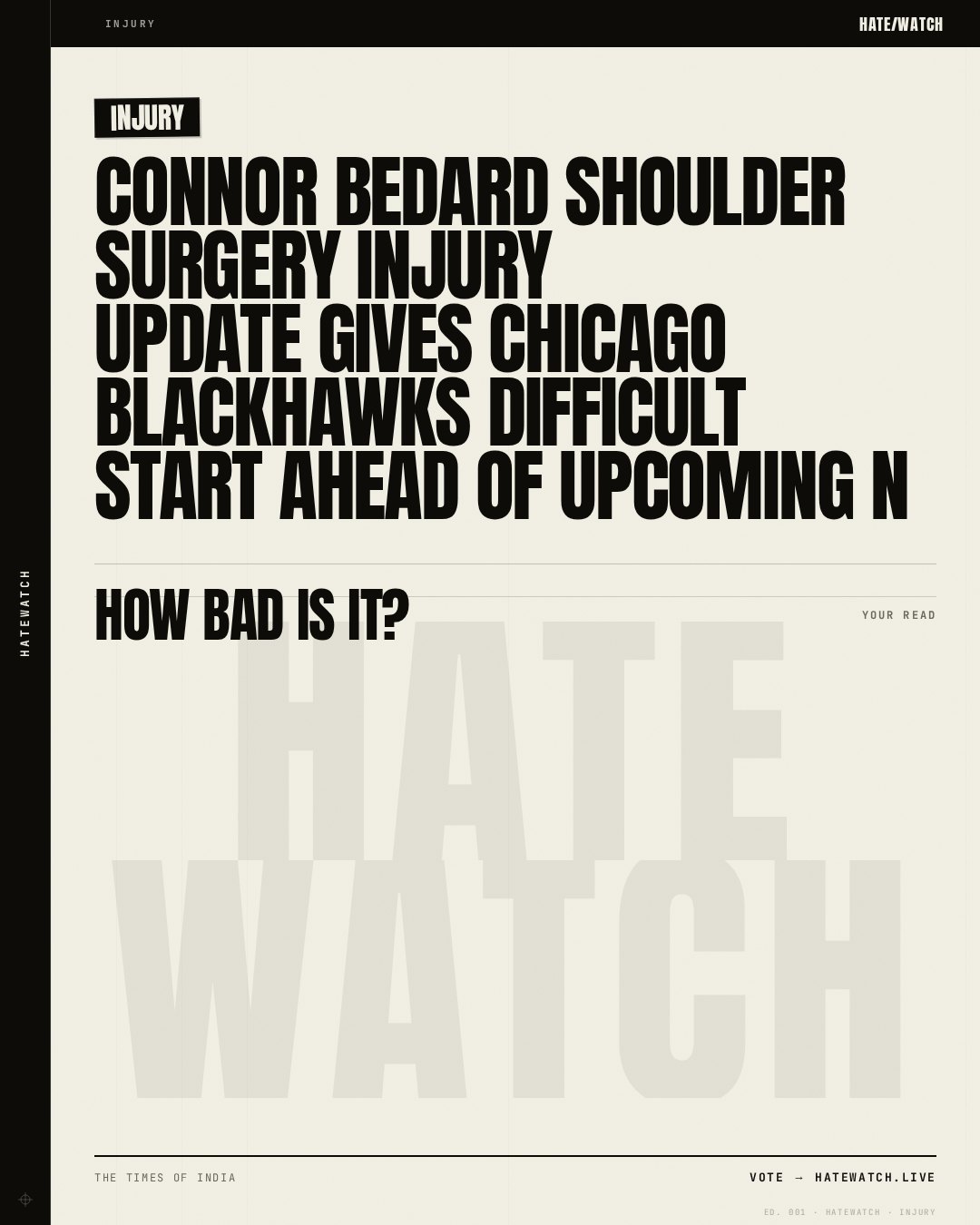 Connor Bedard shoulder surgery injury update gives Chicago Blackhawks difficult start ahead of upcoming N