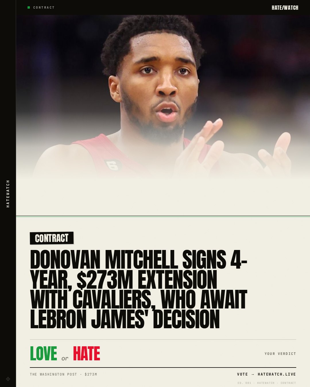 Donovan Mitchell signs 4-year, $273M extension with Cavaliers, who await LeBron James' decision