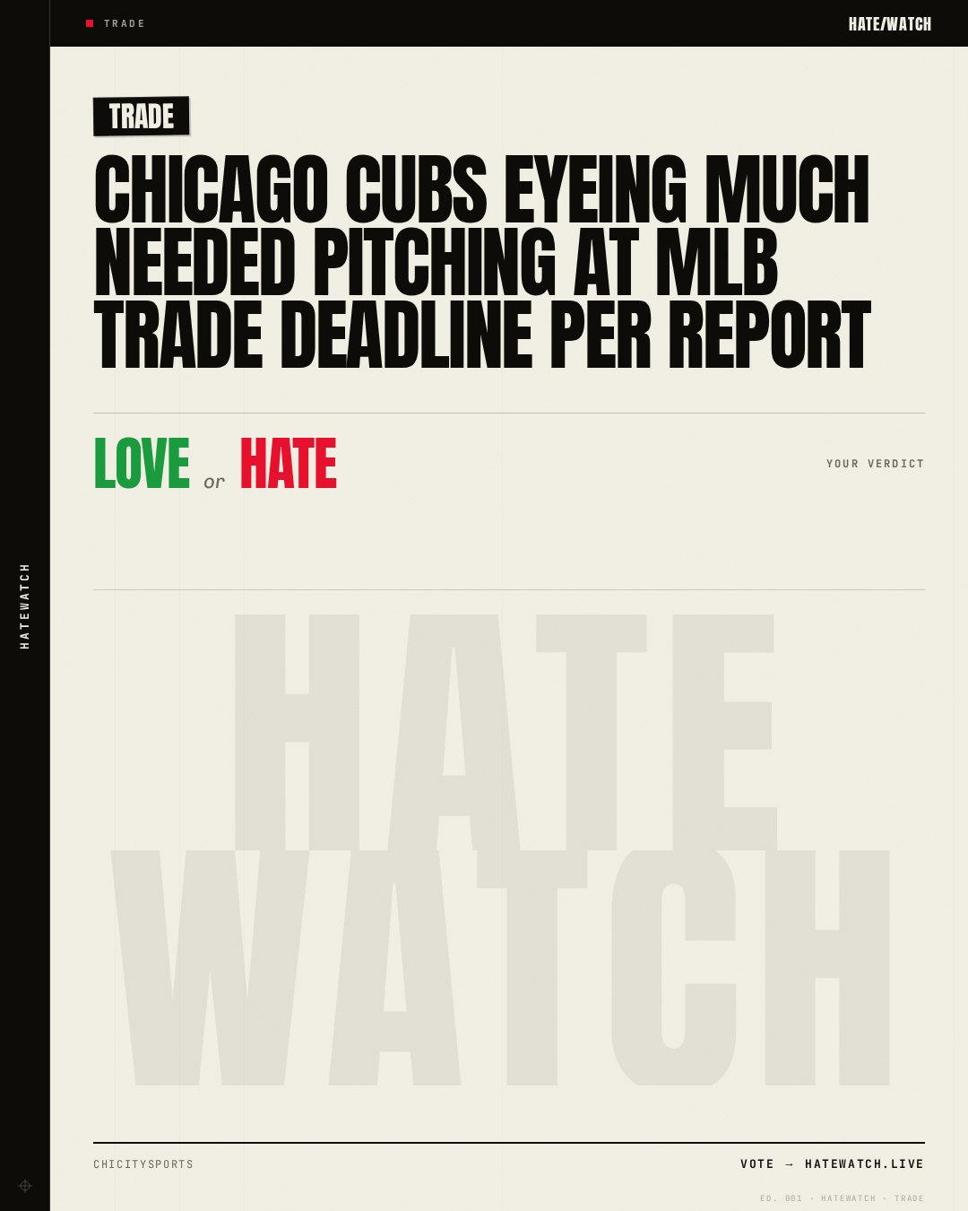 Chicago Cubs eyeing much needed pitching at MLB Trade Deadline per report