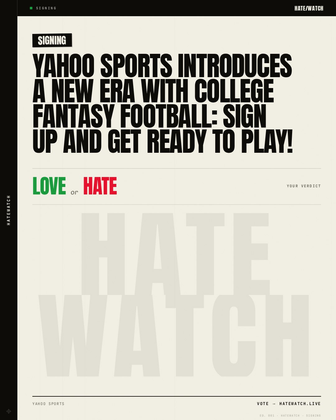 Yahoo Sports introduces a new era with College Fantasy Football: Sign up and get ready to play!
