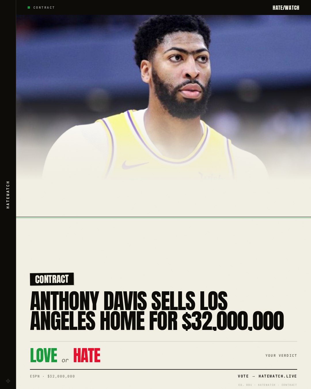 Anthony Davis sells Los Angeles home for $32,000,000