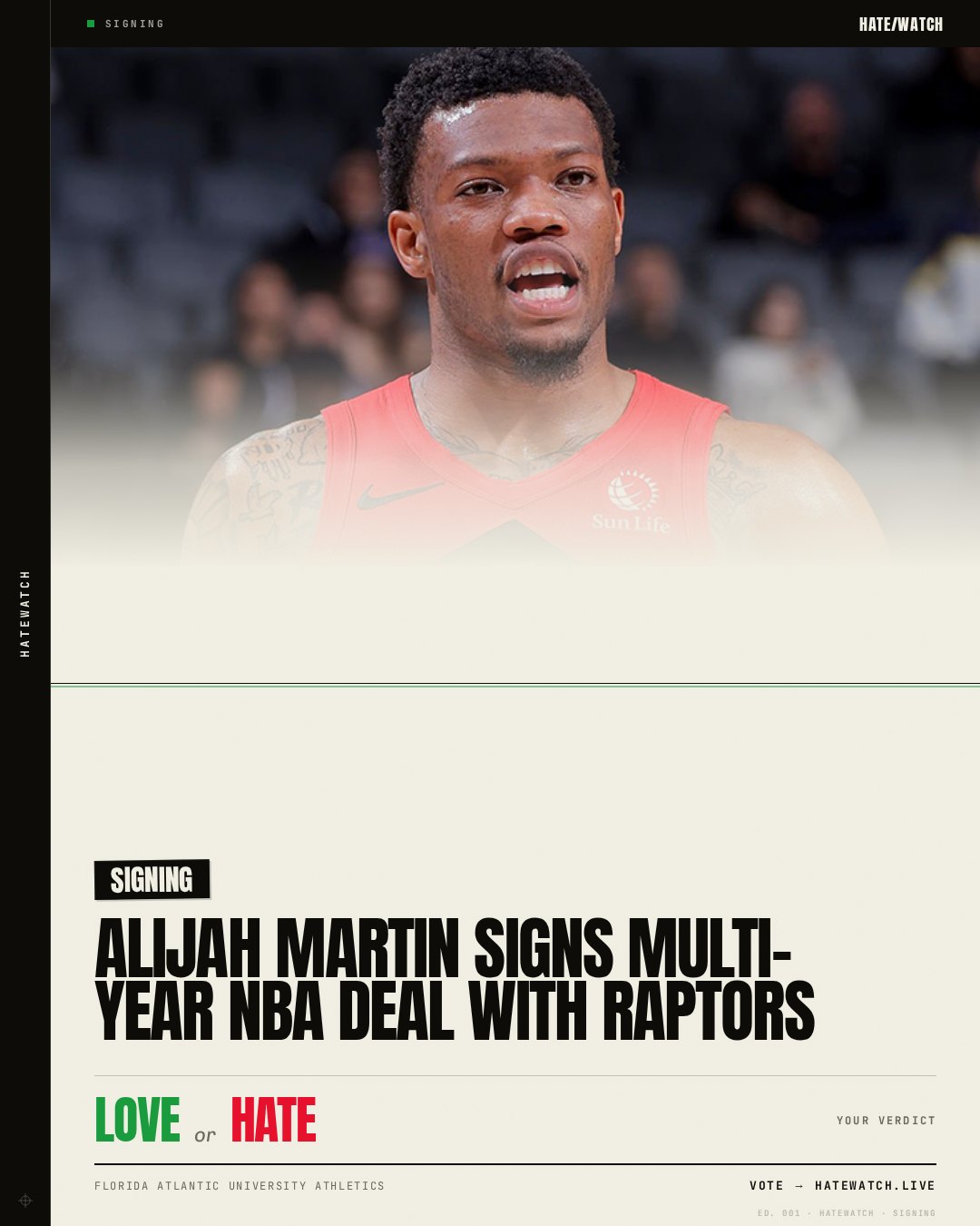 Alijah Martin Signs Multi-Year NBA Deal with Raptors