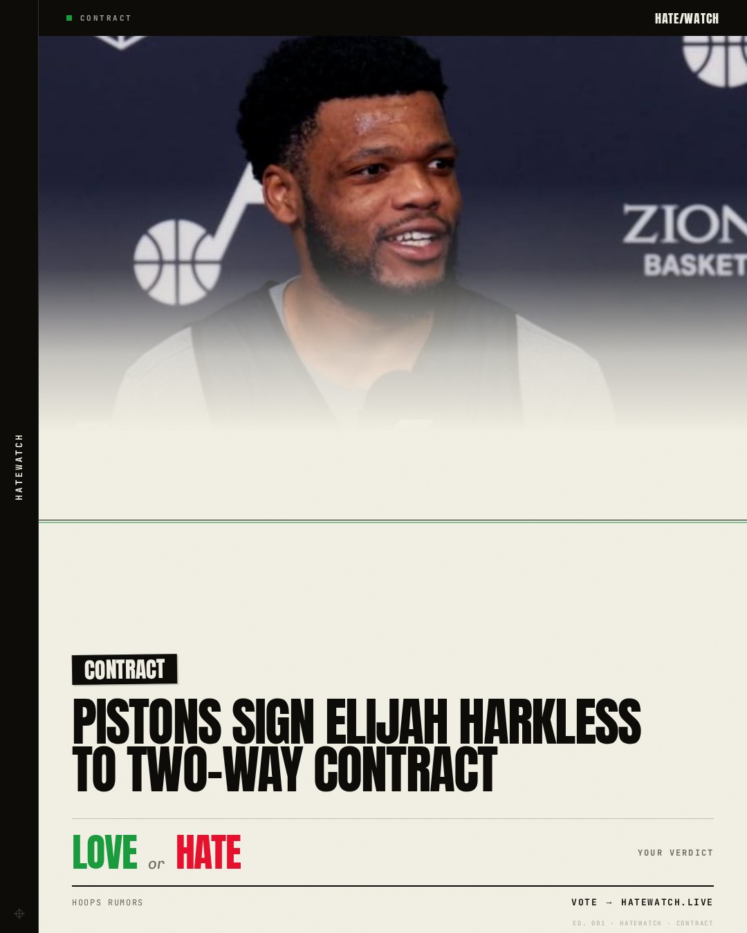 Pistons Sign Elijah Harkless To Two-Way Contract